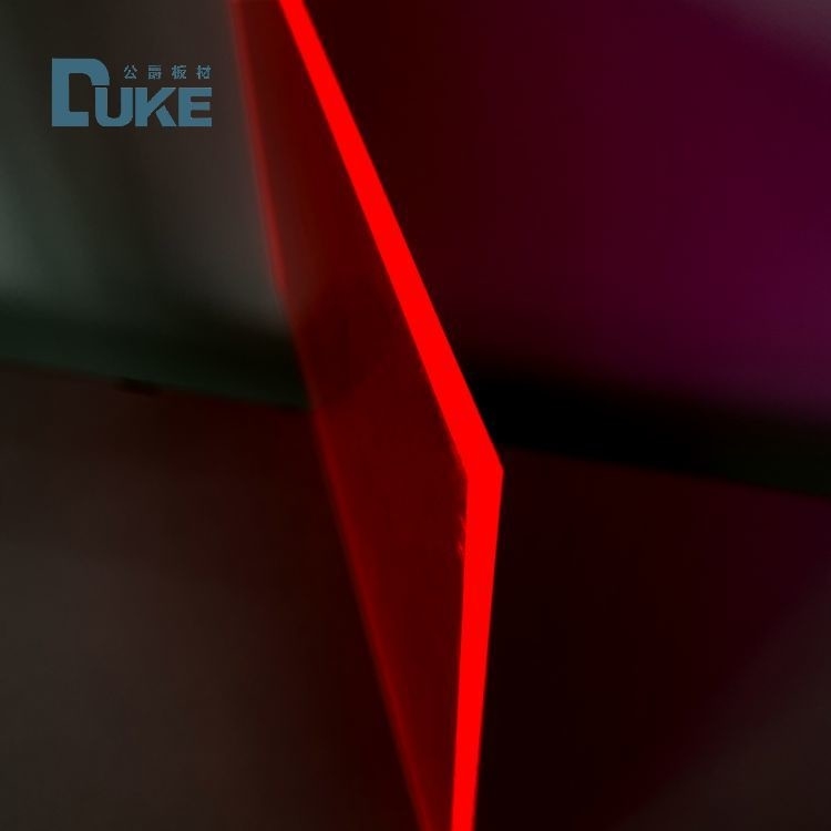 المقاومة للأشعة فوق البنفسجية الفلوريسنت الشفاف الأحمر / الوردي الصب الأكريليك Perspex ورقة للإعلان