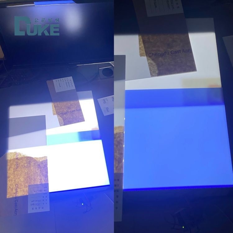 الدوك الأزرق والأبيض ليلاً و ليلاً ورقة أكريليك للوحة الإعلانية