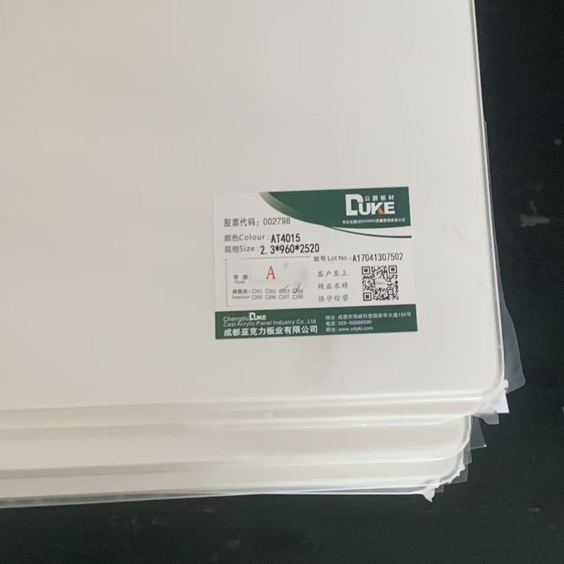 100% Virgin Misubishi MMA White Opal Cast Acrylic Sheet الحرفية الحوض الملون الحوض البلاستيكي