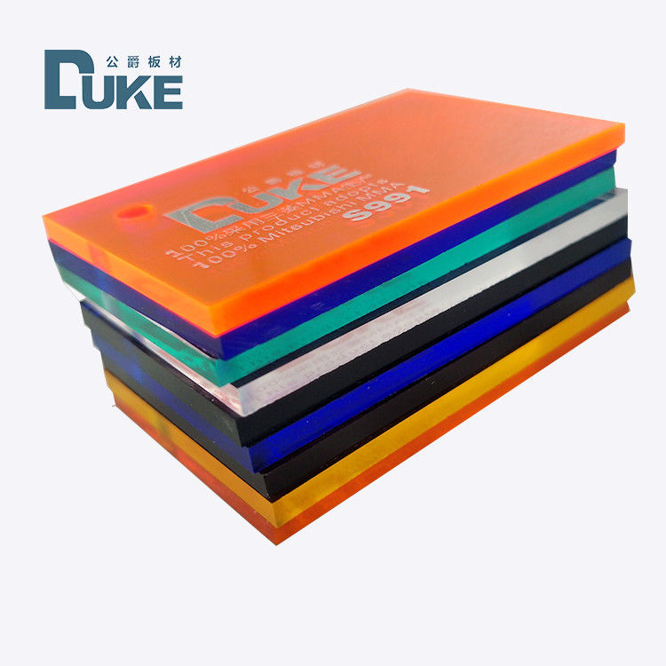 لوح أكريليك بكر 100% من Duke بسماكة 2-40 مم للإعلانات والنقش والقطع المخصص الملون